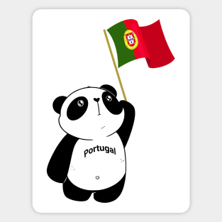 Portugal Portuguese Flag and Panda design Magnet